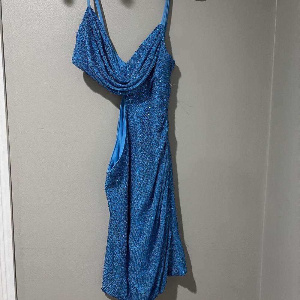 Hello Molly Sparkling Blue Mini Dress